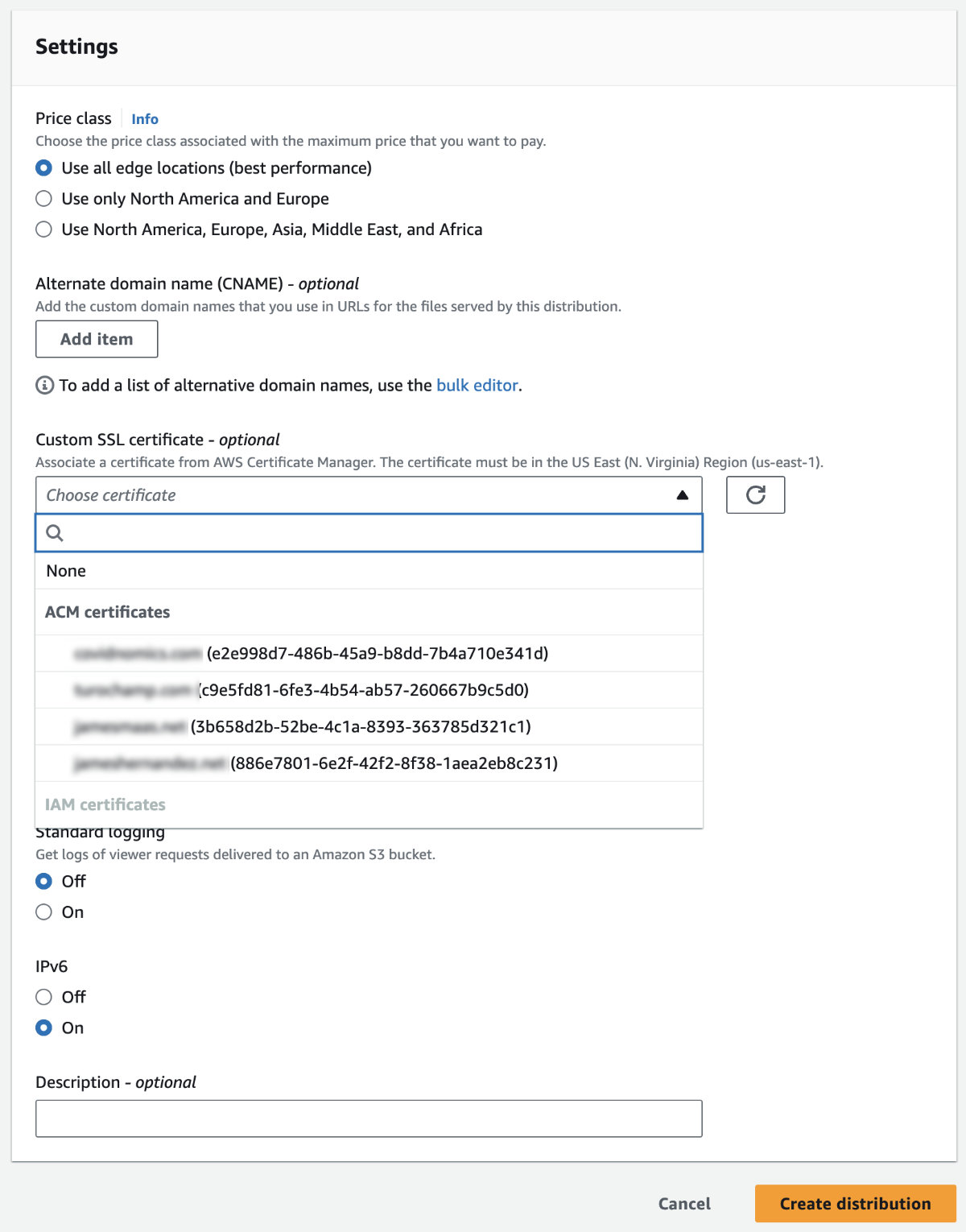 Select SSL Certificate